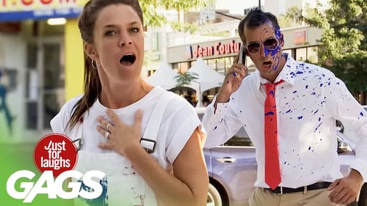 Throwing Paint to the Face, Cop Photoshoot, Wolf In the Park Prank