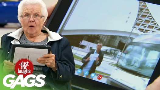 Old Lady Watches Her Son Get Hit By A Bus