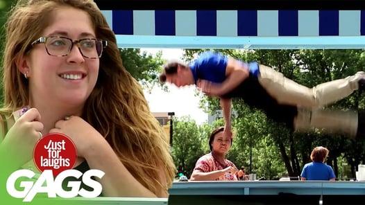 Waiter Falls Straight Out of the Sky Prank