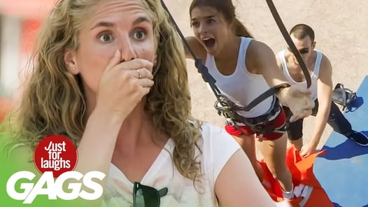 Wall Climbing Fail, Knee Jerk Reaction, Display Leg Kicks Customers Prank