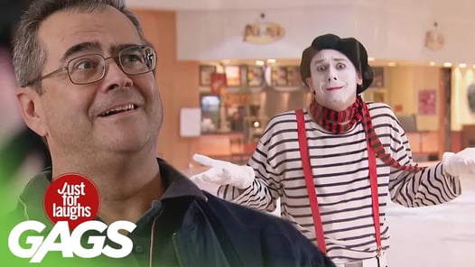 Police Shooting Gun, Mime in a Box, Falling Street Sign Prank