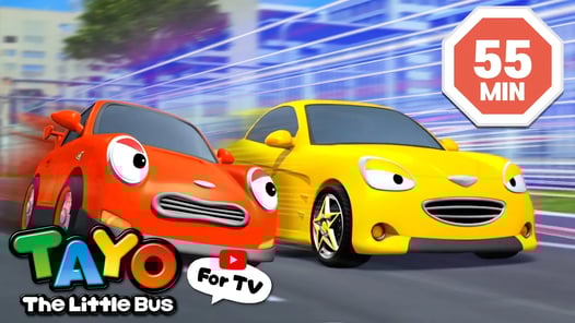 Compilación de carreras de autos | Caricatura de carreras para niños | Tayo Español