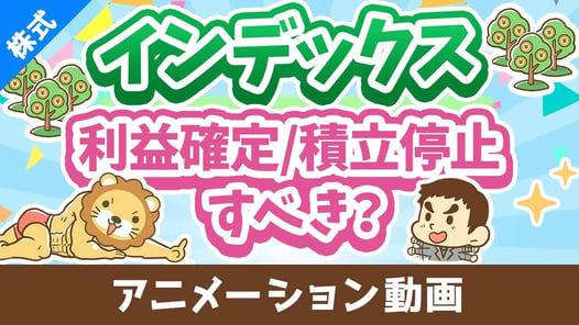 【株高でどうする】インデックスファンドの「利益確定」と「積立ストップ」について解説【株式投資編】：（アニメ動画）第434回