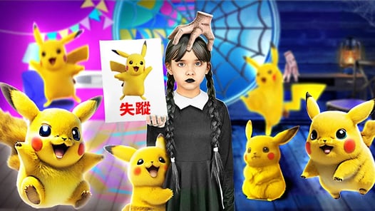 我的寶可夢不見了 || 潛入電影院的瘋狂方法！現實生活中的寶可夢 by 123 GO！