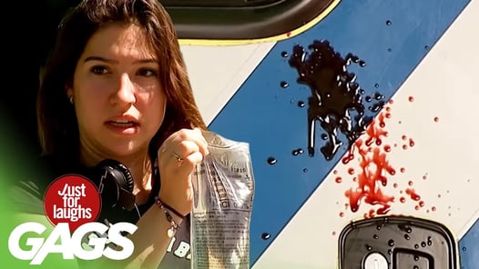 Blood Squirts on Ambulance and Angers Driver