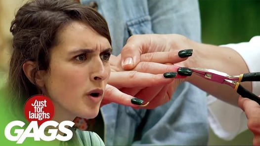 Tearing Woman's Manicure Off Prank