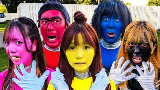 全身レンジャーカラーにされてしまいました・・・・・【ボンボンレンジャー！】