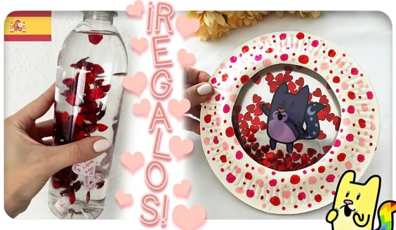 3 IDEAS de REGALOS para SAN VALENTIN ❤️ PINTURA y BOTELLAS SENSORIALES ⭐️ Gato Rainbow & Gata Moon
