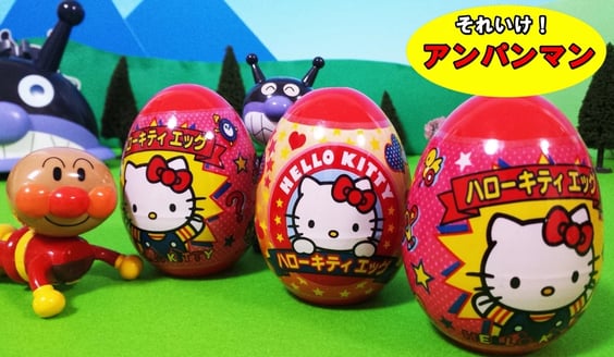 アンパンマン たまご❤アンパンマン おもちゃ キャラクター ハローキティ エピソード１０ Surprise Eggs