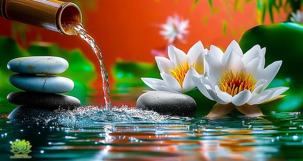 Healing Sleep Music, Reduce Stress, Calm Music, Meditation Music, Water Sounds, Bamboo, Piano Music