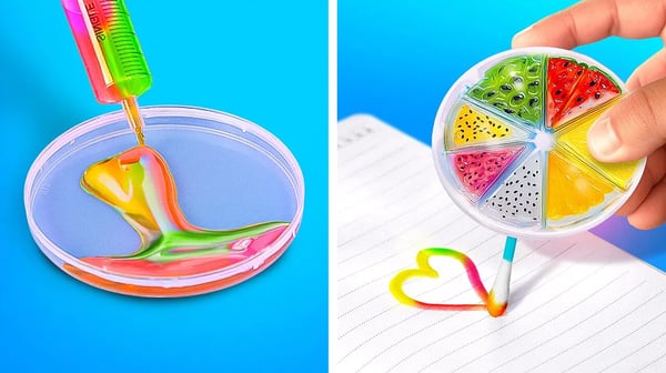 DIY FRUIT PEN 🍓🍌🍉 BRIGHT SCHOOL SUPPLIES WITH A TWIST!! 🌟