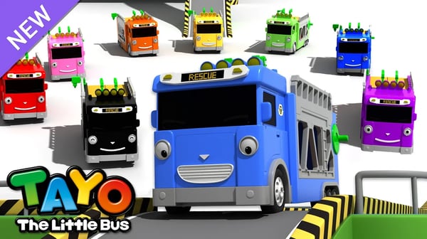 Sepuluh si Kasur(Versi Strong) | Lagu Warna Tayo | Belajar Warna untuk Anak | Tayo Bahasa Indonesia