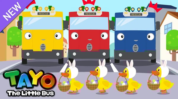 Lima Bebek Kecil l Belajar Warna Bahasa Indonesia🌈 | Lagu Anak-anak | Tayo Bus Kecil