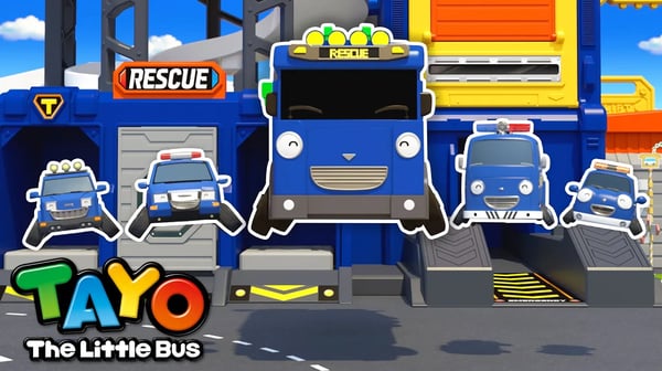 ¡El equipo de rescate salva la ciudad! | Canciones de coches de Policía | Tayo Español