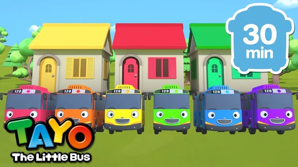 Lagu Anak-anak Terbaik🎵 | Lagu Warna Pelangi🌈 | Belajar Warna | Tayo Bus Kecil