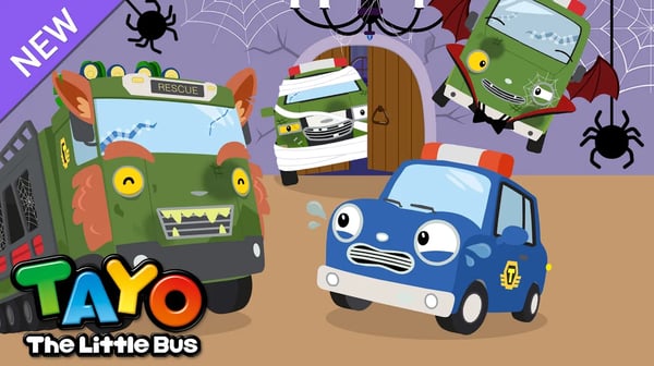 Haunted House and Monster Cars | Rescue Team Trick or Treat | Halloween Songs | Tayo the Little Bus