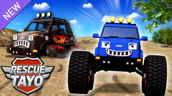 スーパータイヤカン！穴に落ちたバッドカーを助けろ! l 子供向けアニメ l 🚨レスキュータヨアニメ l ちびっこバス タヨ