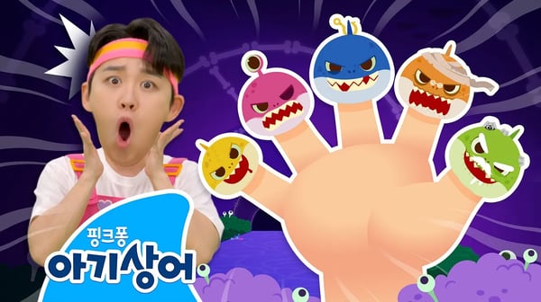 좀비 상어가족 핑거 패밀리🖐️ | 할로윈 동요 | Halloween | 뚜루루뚜루 | 상어가족 인기 동요 | 핑크퐁! 아기상어 올리