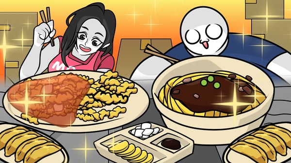 이삿날 짜장면 먹방