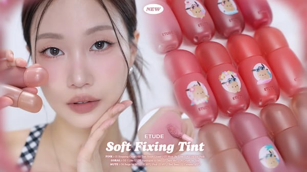 묻어남 No! 포근블러☁️ 에뛰드 포근 픽싱 틴트 전컬러 립스코 (올리브영 산리오캐릭터즈, 태닝포차코) | 민스코 Minsco