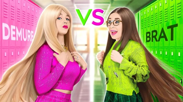 謹慎的乖乖女 vs 淘氣鬼!有錢 vs 沒錢的學校技巧與 123 GO! 的搞笑時刻