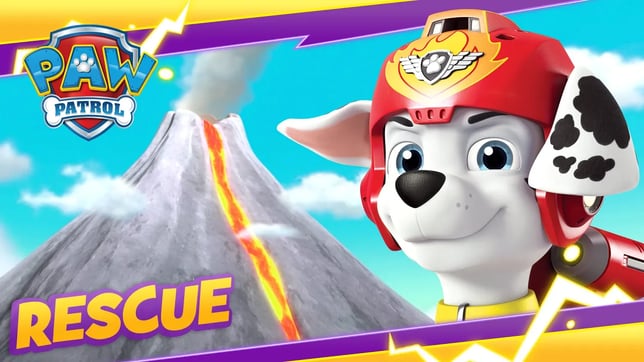 PAW Patrol Save Monkey Family from Volcano - PAW Patrol - Cartoon and Game Rescue Episode for Kids