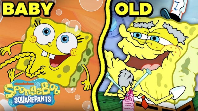 SpongeBob's Stages of Life! ⏰ Baby Sponge to Old Man | SpongeBob