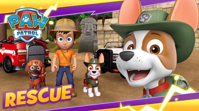 Tracker and Pups Save Carlos in the Jungle! | PAW Patrol | Cartoon and Game Rescue Episode for Kids