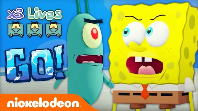 Plankton STEALS Krabby Patty Formula In Video Game World? | SpongeBob | Nickelodeon Cartoon Universe