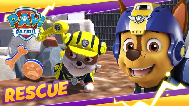 Chase and Rubble Save Adventure City! - PAW Patrol - Cartoon and Game Rescue Episode