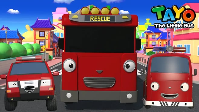 Somos los vehiculos rojos! | RESCUE TAYO | Canción del equipo de rescate | Tayo Español