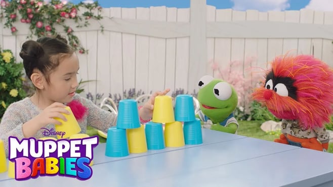 Cup Stacking π₯€| Muppet Babies Play Date | Disney Junior