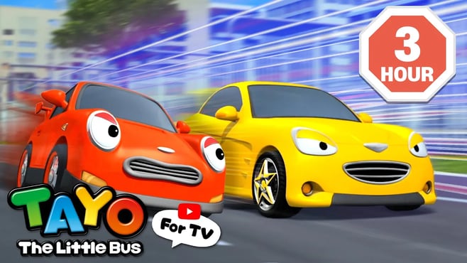 Wild Car Races Compilation | Racing Cars Cartoon for Kids | Tayo the Little Bus