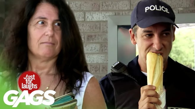 Hungry Cop Eats Stranger's Food