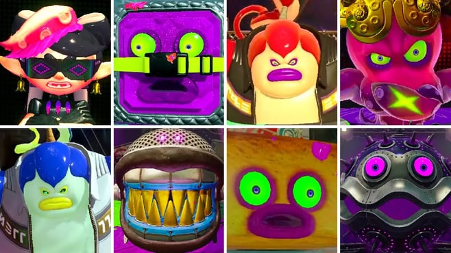 Splatoon 1 & 2 - All Bosses
