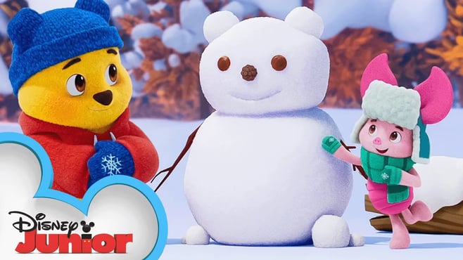Playdate with Winnie the Pooh | Piglet and the Snow Bear 🐻❄️ | Episode 11 | @disneyjunior