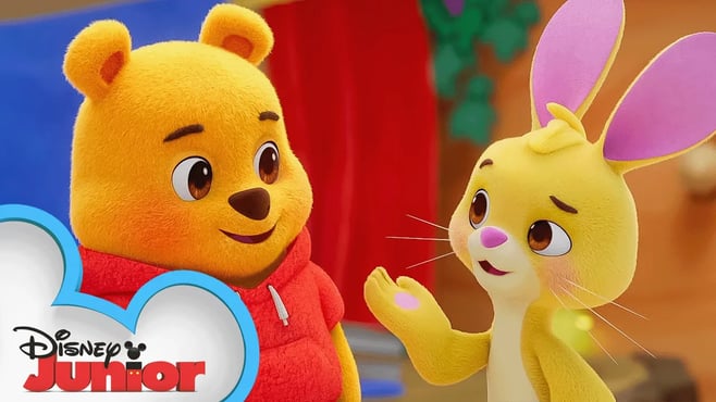 Playdate with Winnie the Pooh | Rabbit and the Chalk 🐰| Episode 10 | @disneyjunior