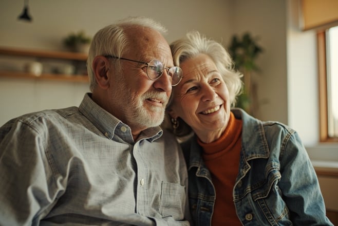 Federal inheritance tax guide showing estate planning documents and senior couple reviewing financial plans