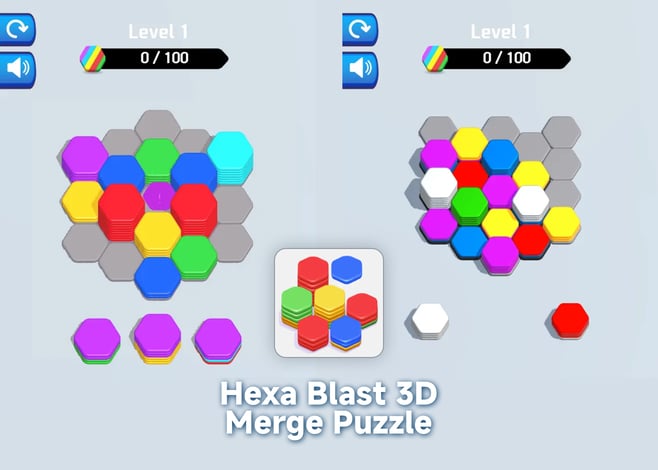 Hexa Blast 3D - Merge Puzzle