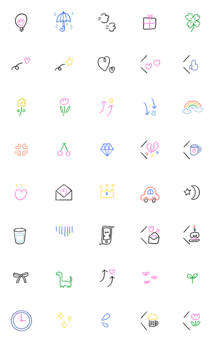 大人可愛い 手書き ♥ 絵文字 動く 人気