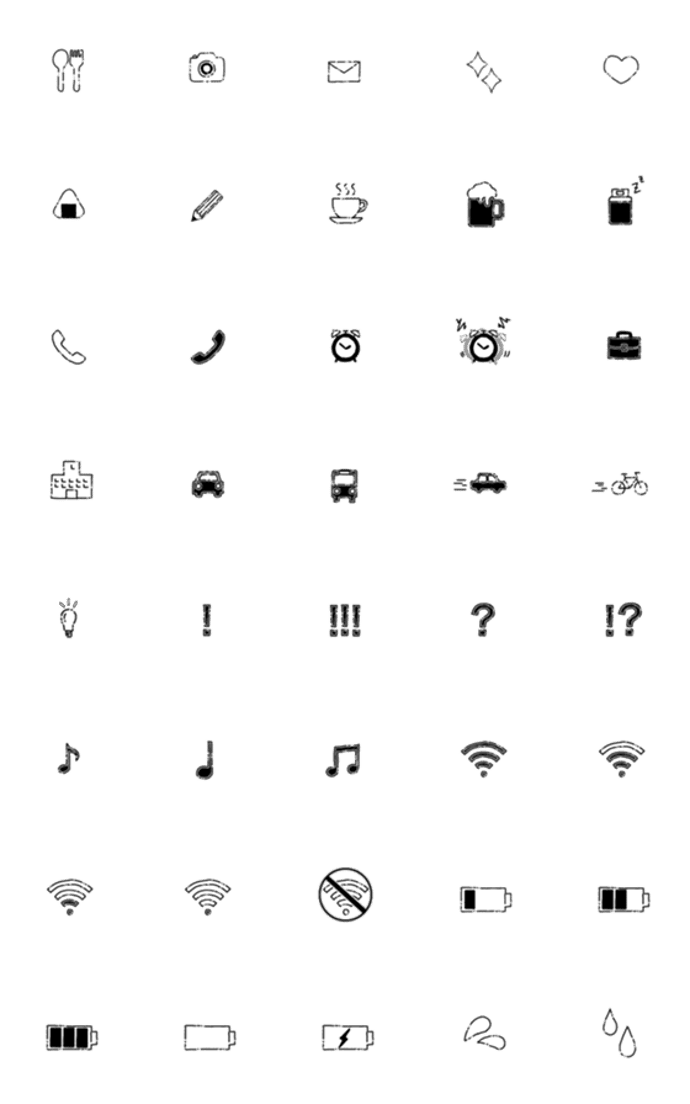 モノクロ 小さめアイコン！！