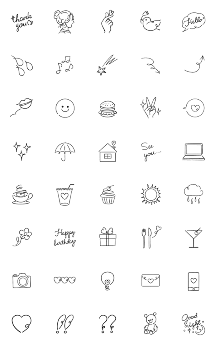 オトナ女子のアイコン風絵文字♡♡♡