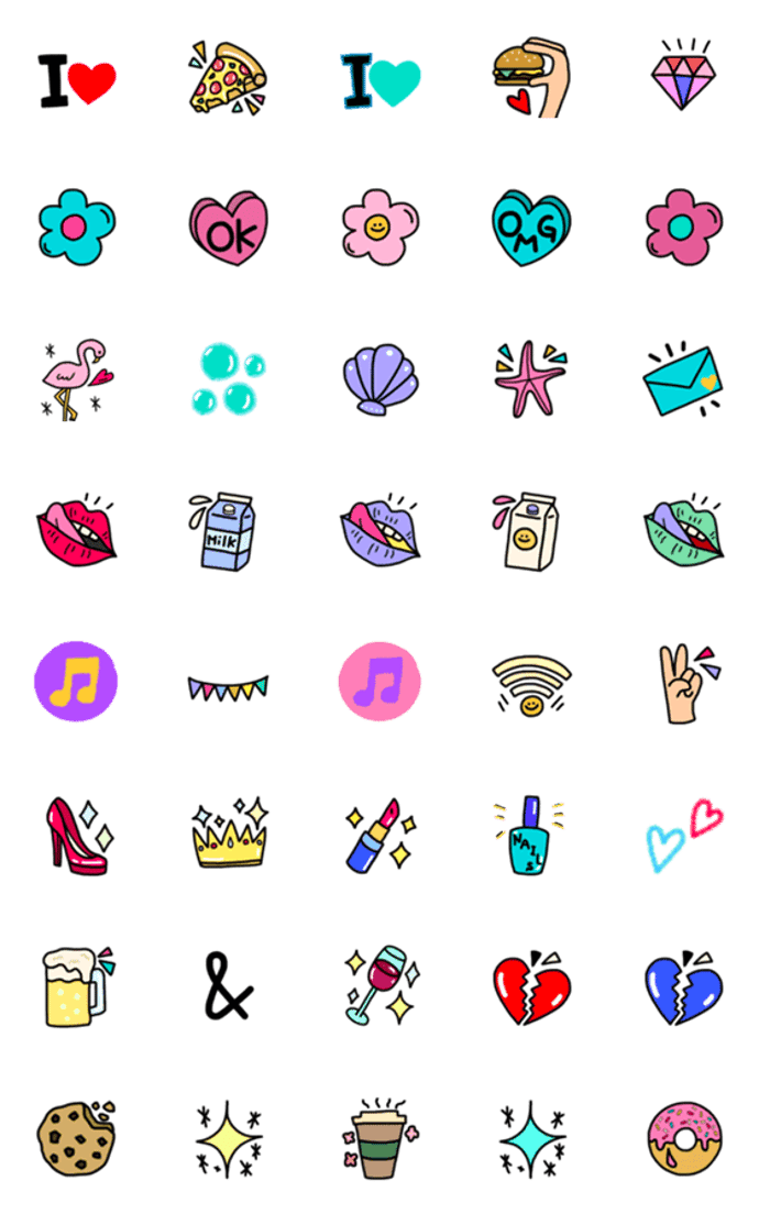 アメリカンポップな絵文字3