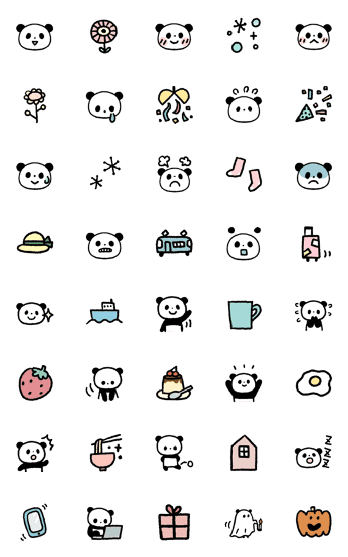 文字がないから使いやすい＊ゆるパンダ