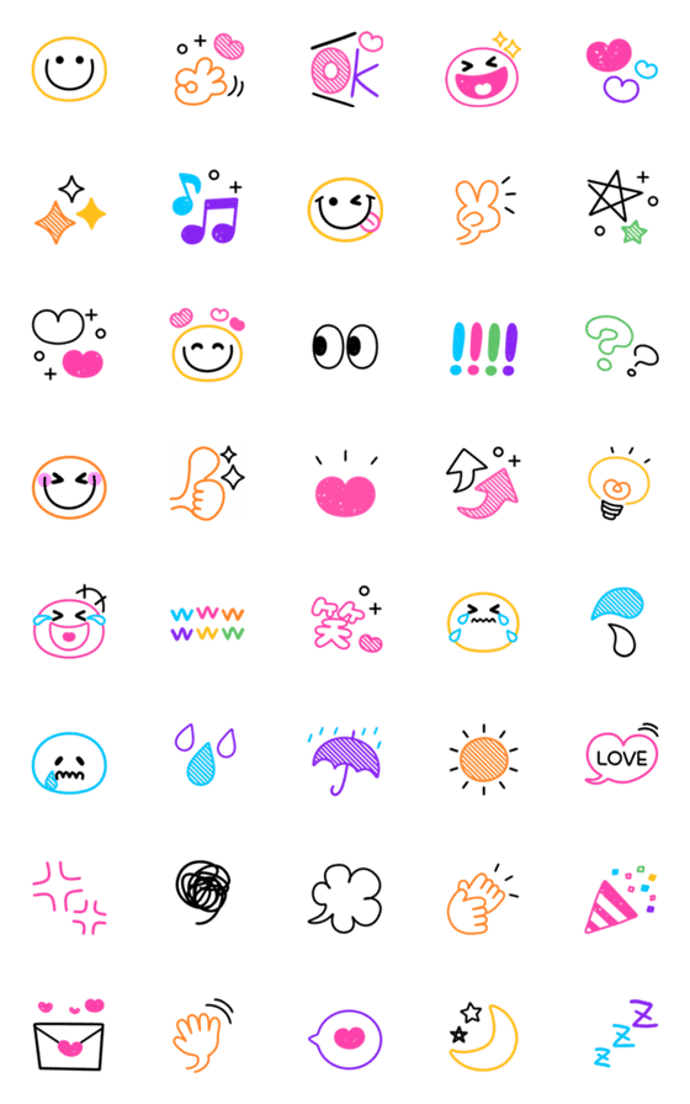 ▶︎動く♪かわいい♡シンプル絵文字