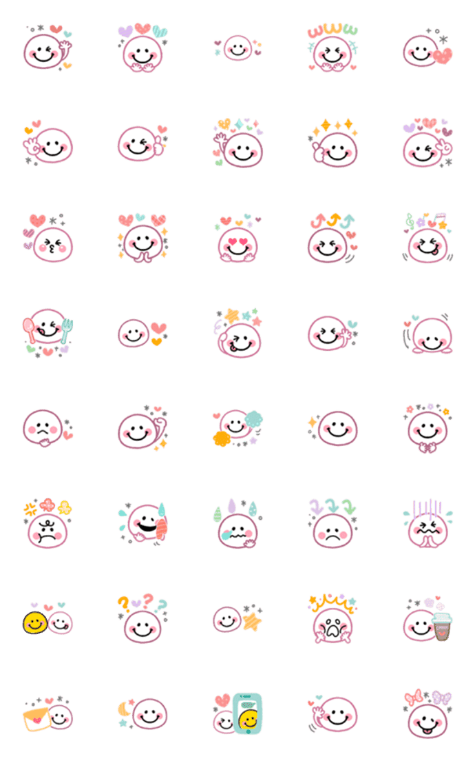 スマイルニコちゃん♡フェミニン絵文字