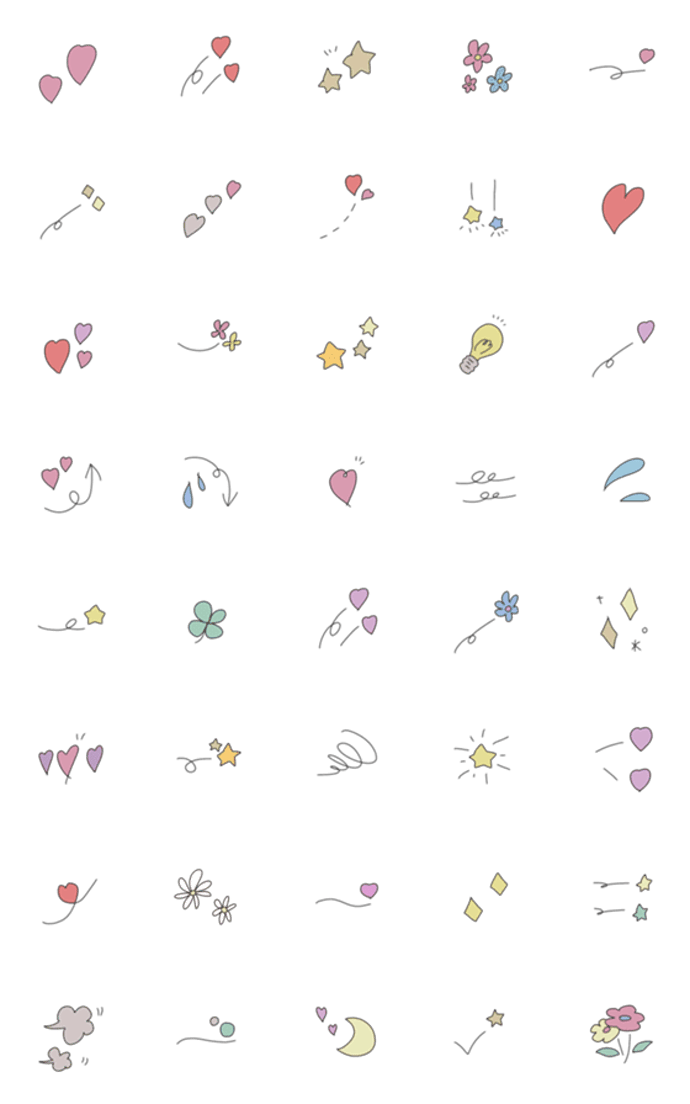 さらりと使える◎くすみカラーの落書き♡