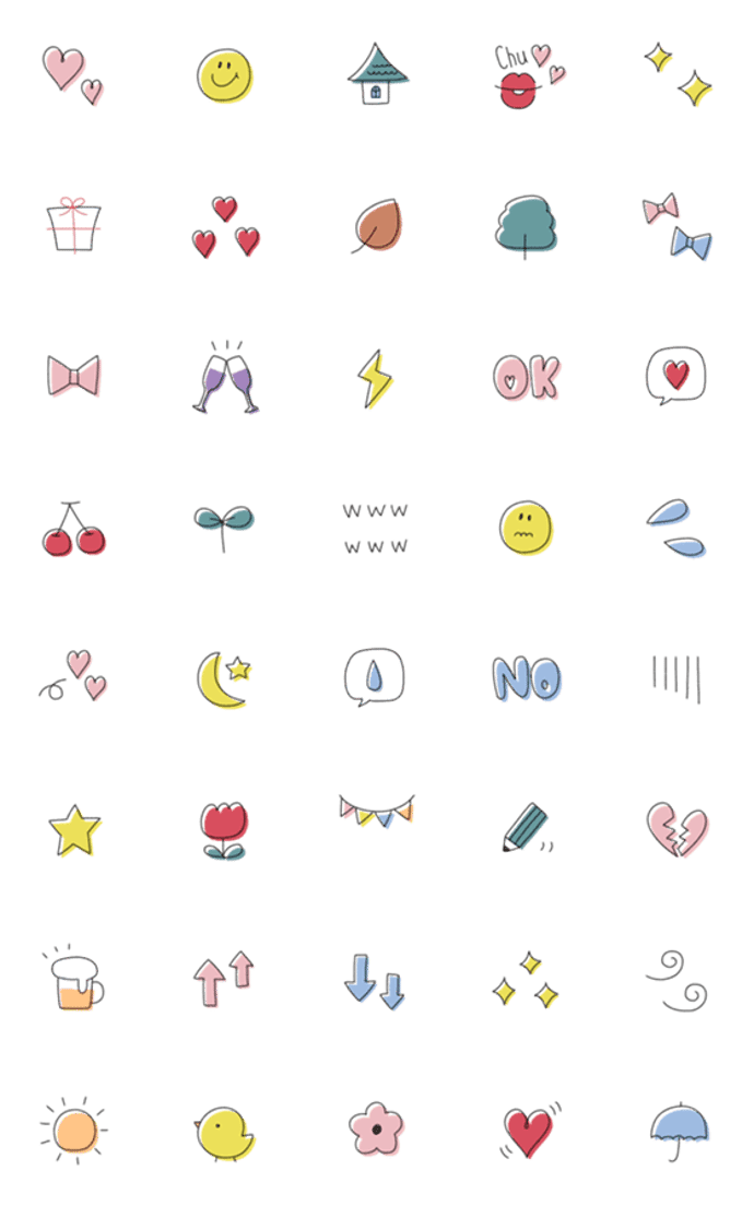 ＊大人可愛いくすみ絵文字＊