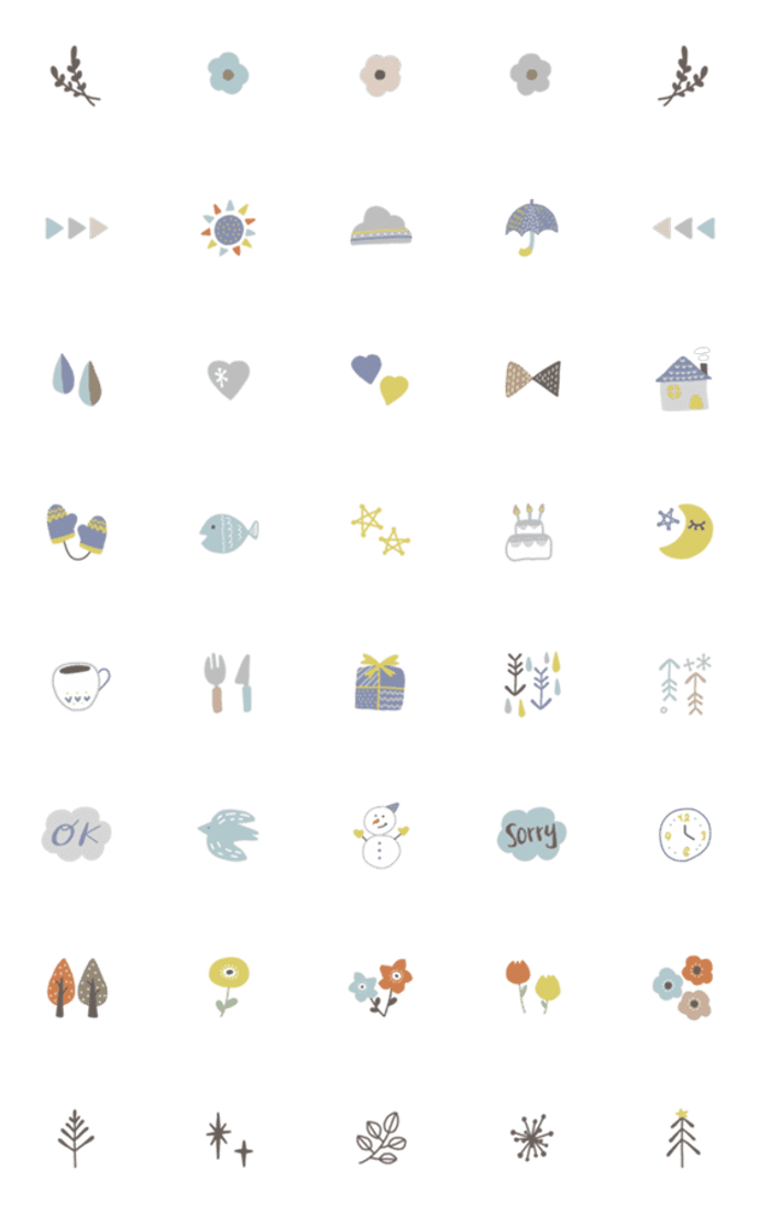 北欧風♡大人可愛い絵文字