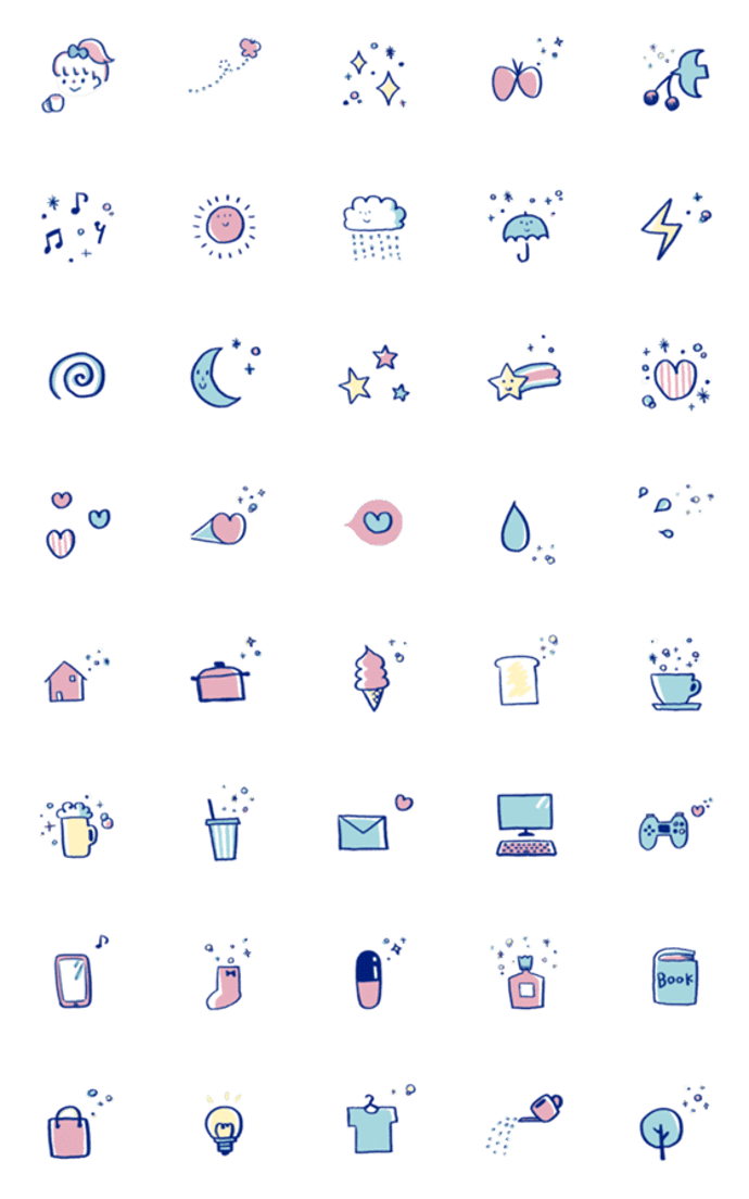 大人かわいい！ゆるかわ手描き絵文字